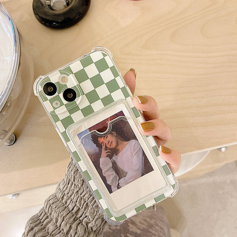 Green Plaid  Photo frame Case