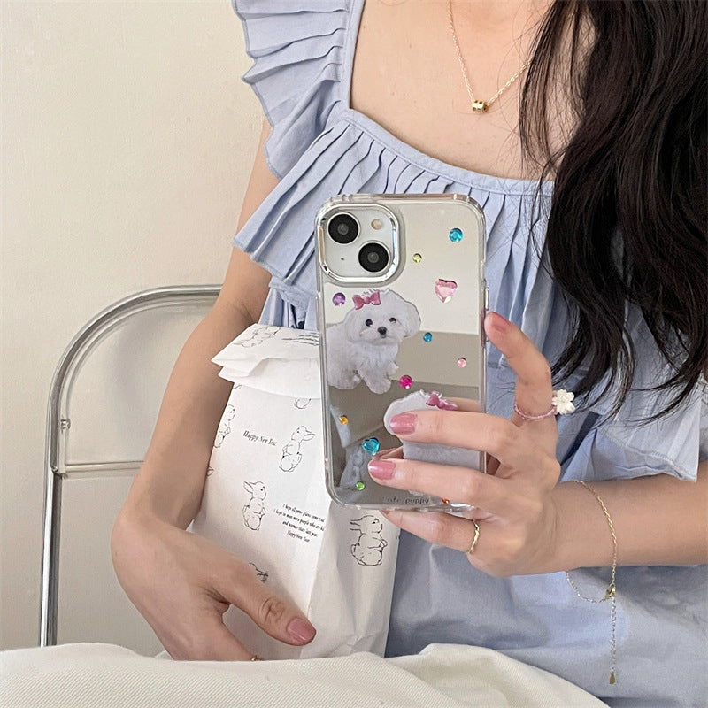 Cute Puppy Mirror Case