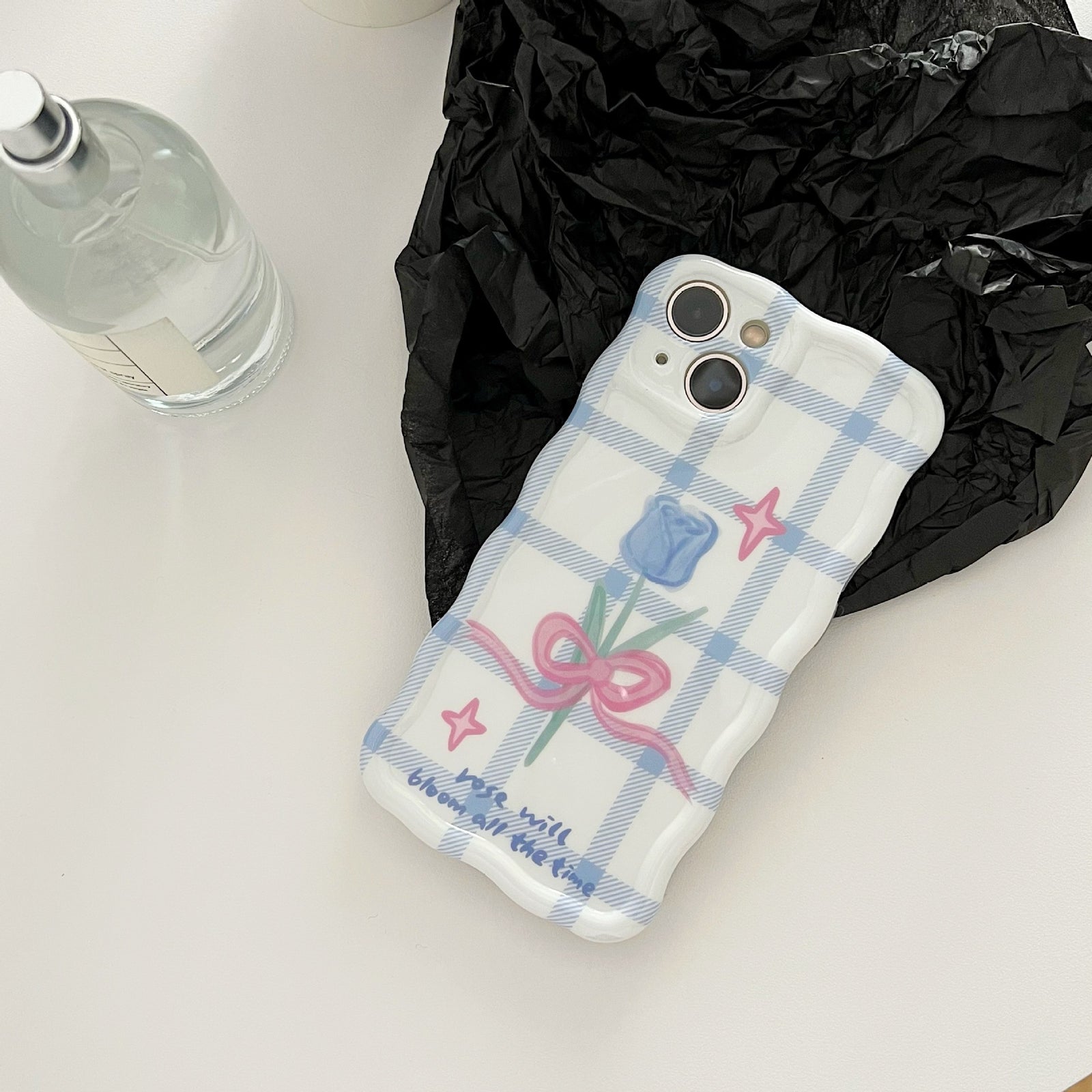 Rose will bloom Plaid Case