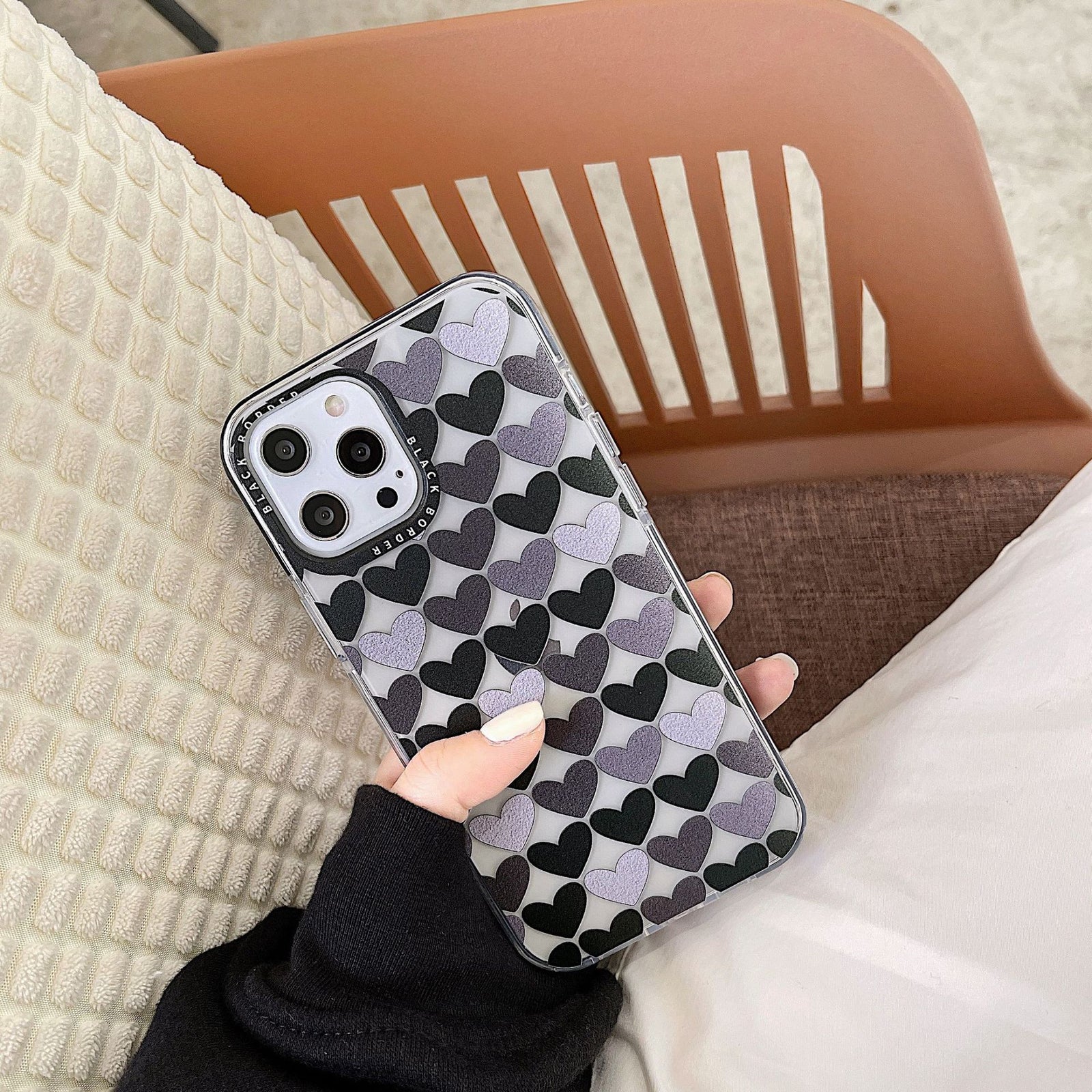 Heart Print Graphic iPhone Case