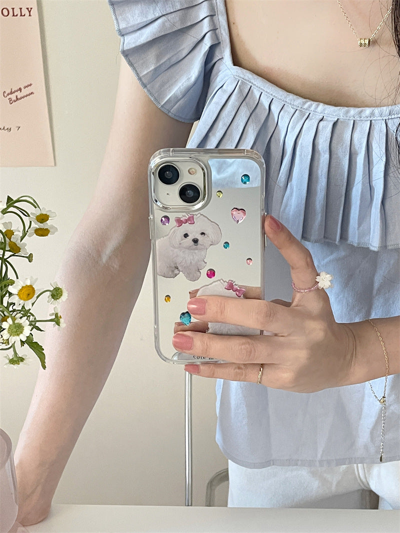 Cute Puppy Mirror Case