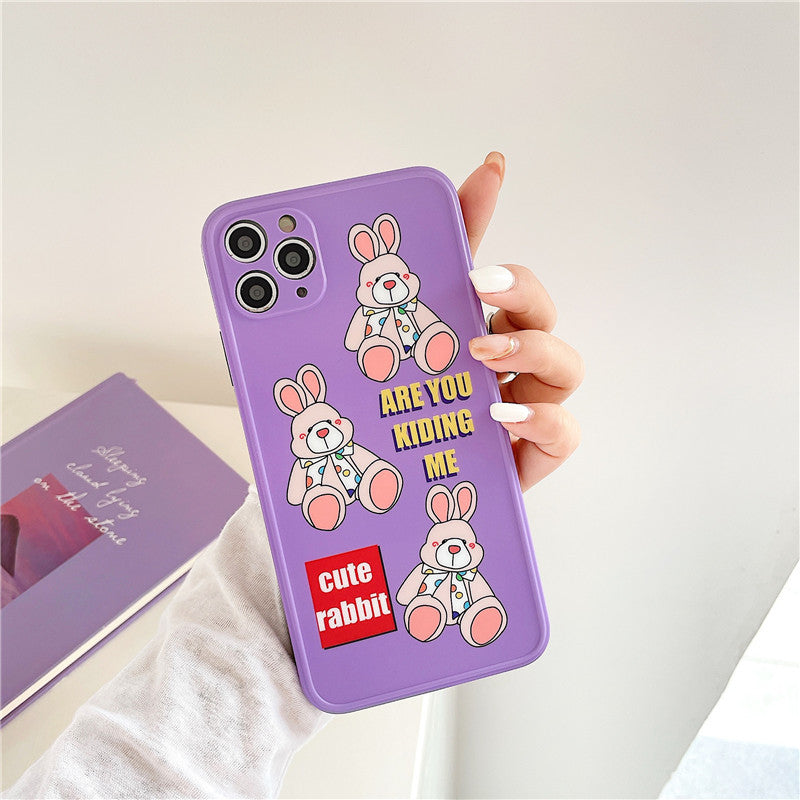 Are you kidding Purple Teddy iPhone Case