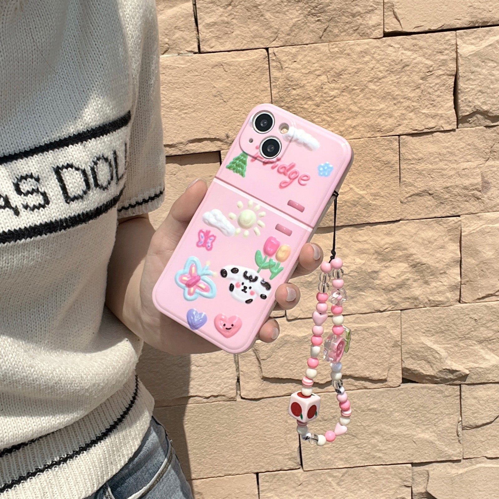 Summer Doodling Marble Chain Case