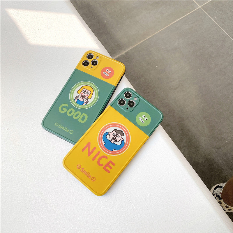 GOOD NICE Couple Graphic iPhone Case