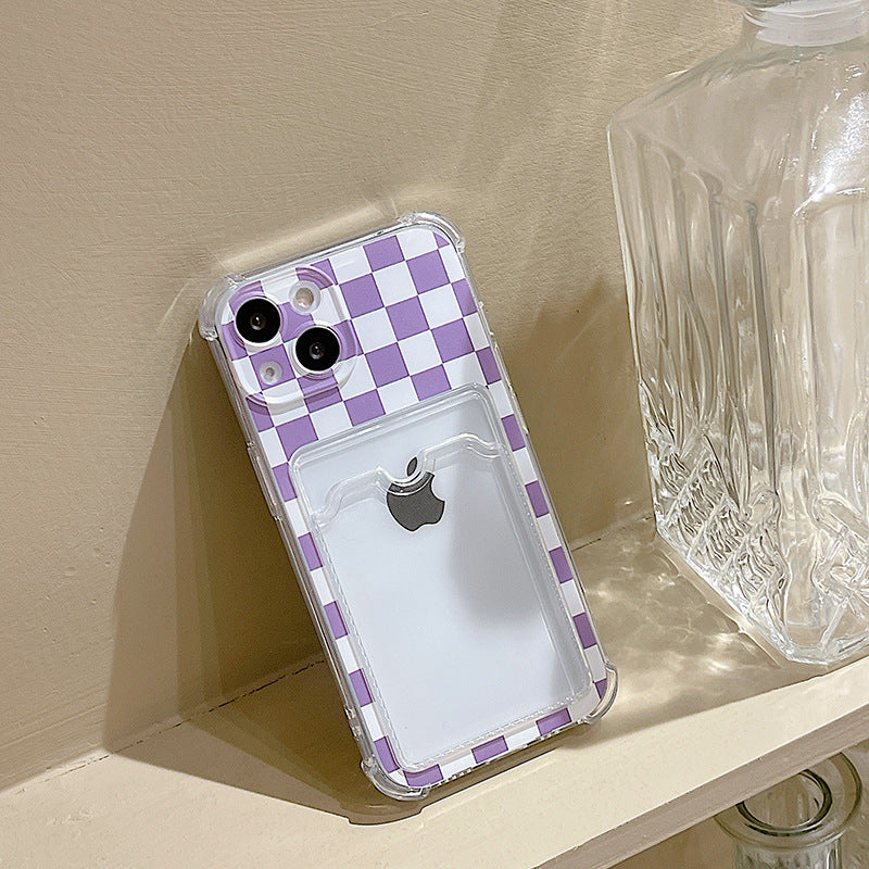 Purple Plaid Photo frame Case