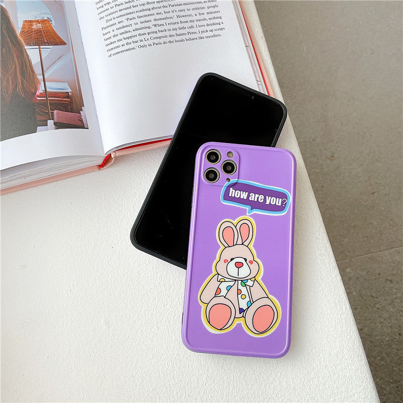 Are you kidding Purple Teddy iPhone Case