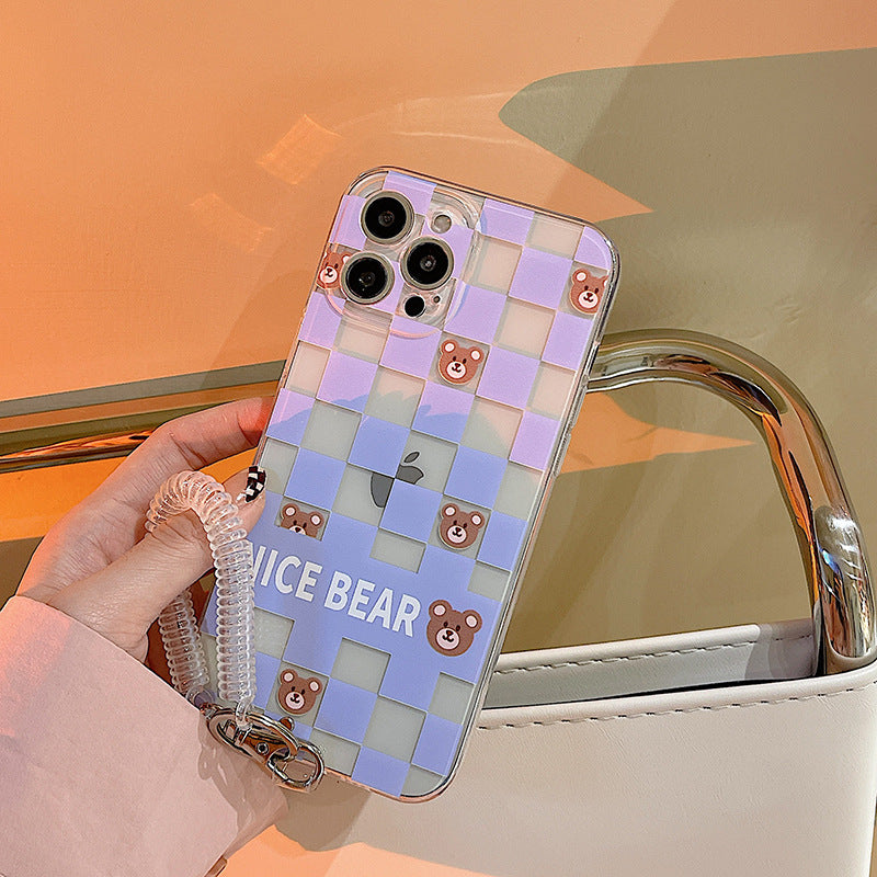 Purple Plaid Bear Case