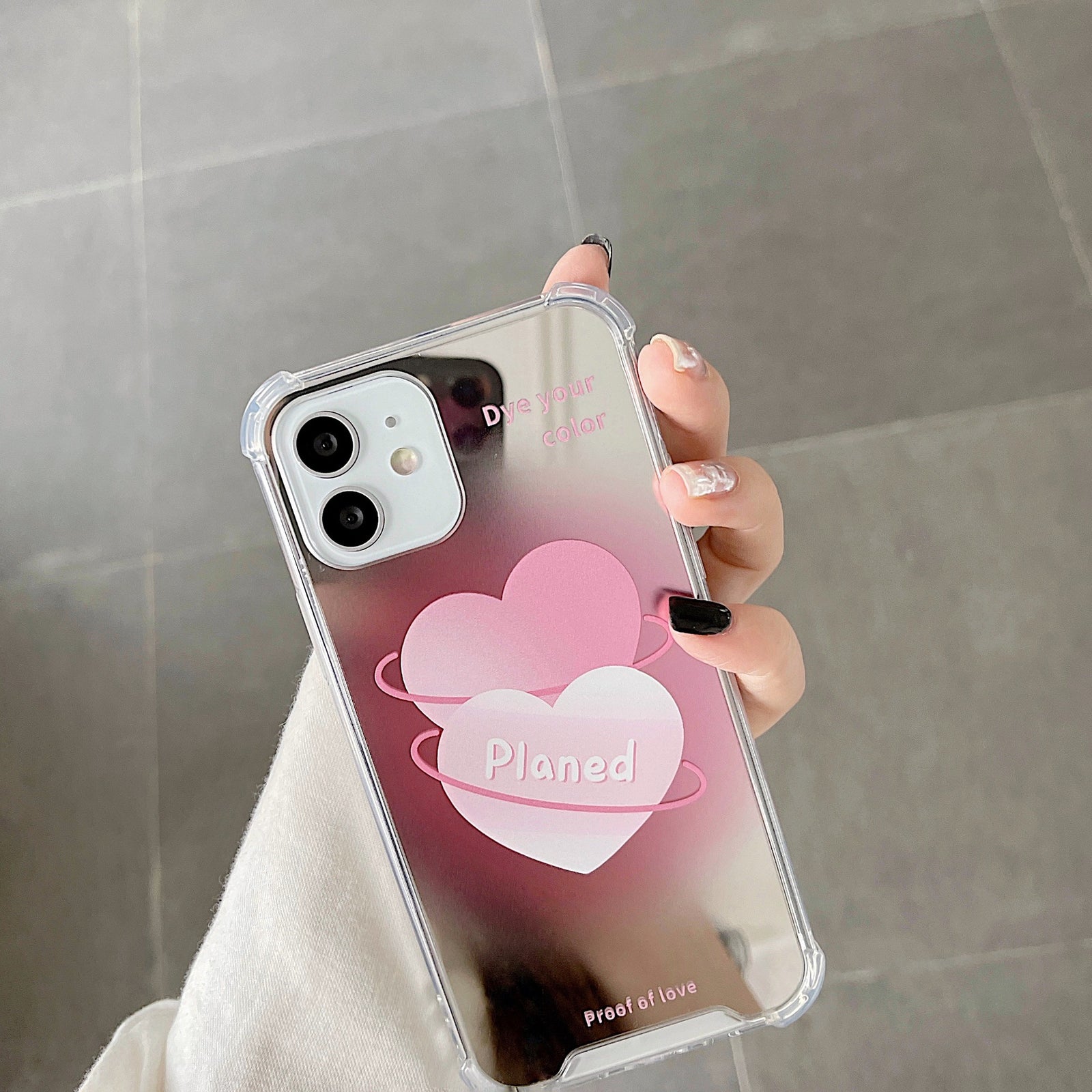 Heart Planet Mirror Case