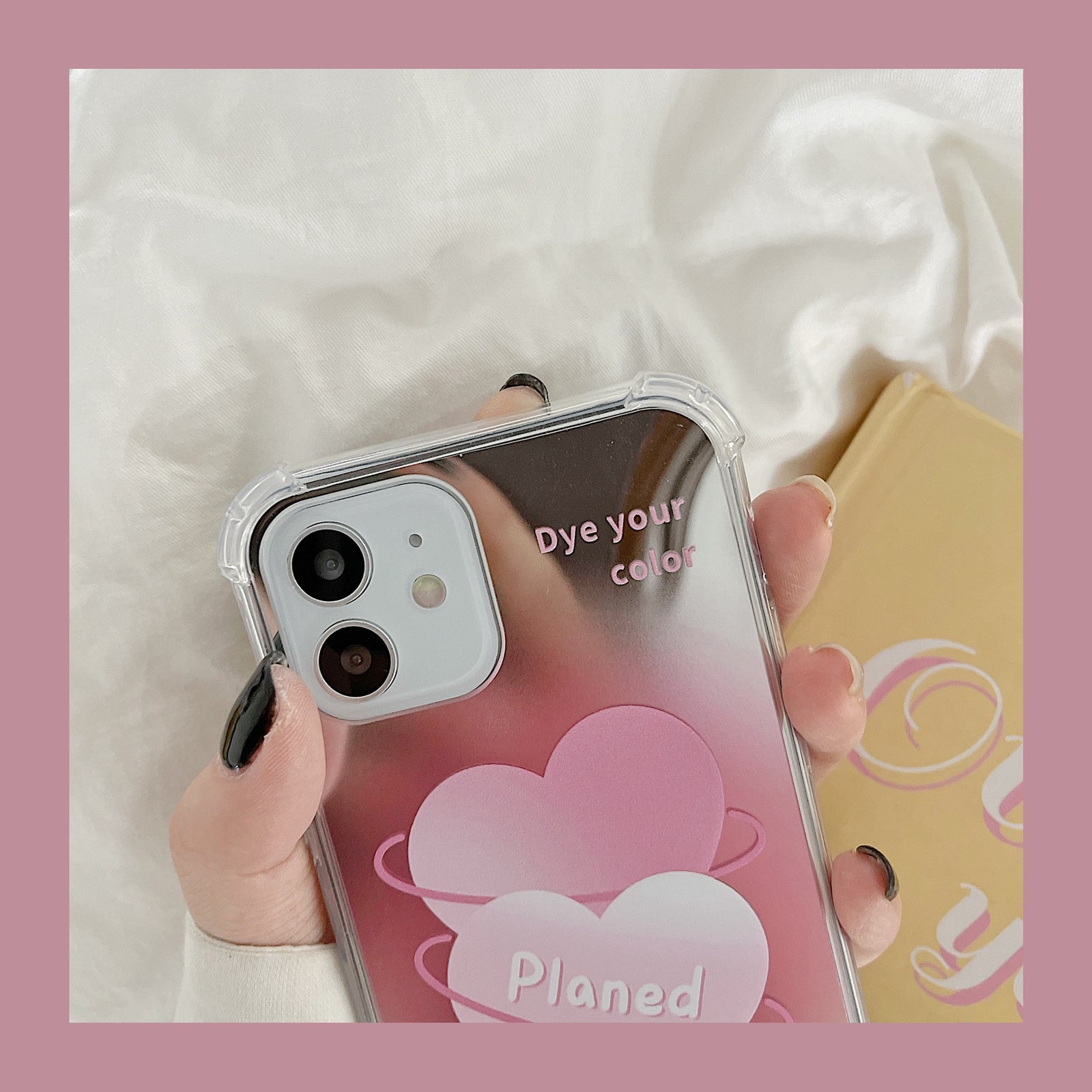 Heart Planet Mirror Case