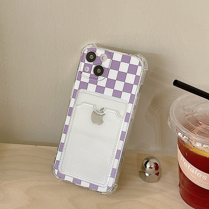 Purple Plaid Photo frame Case