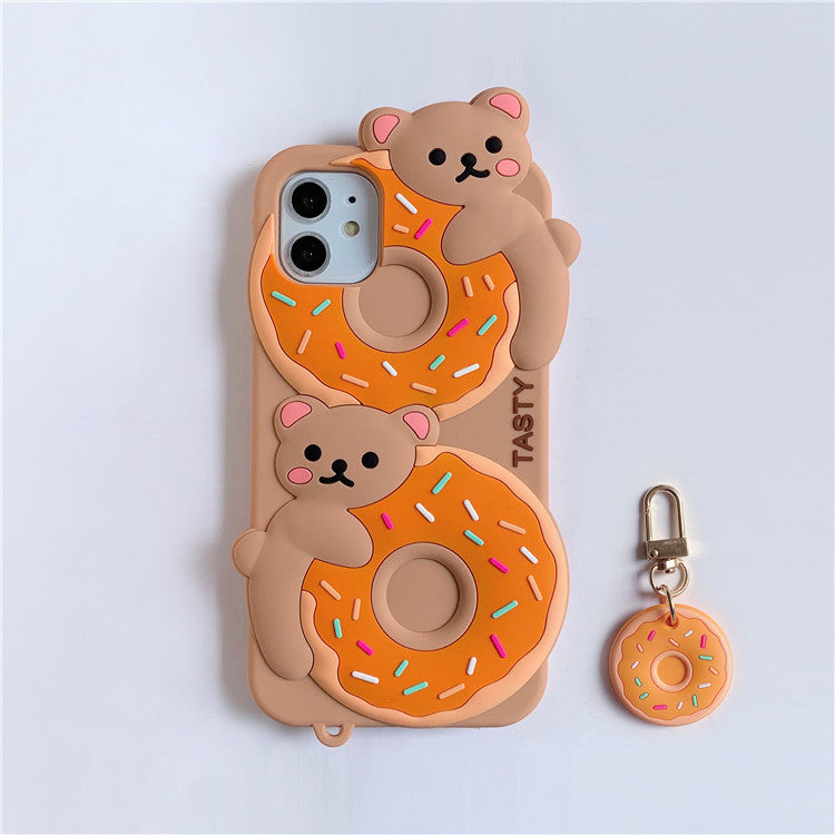 Donut Bear Silicone iPhone Case