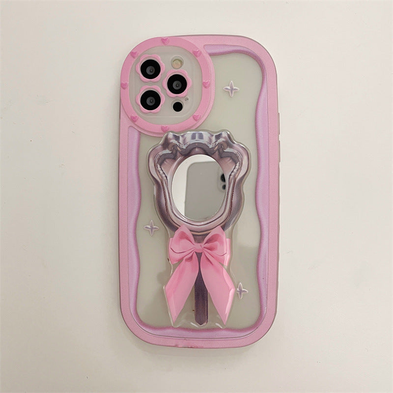 Pink Bow Mirror Case