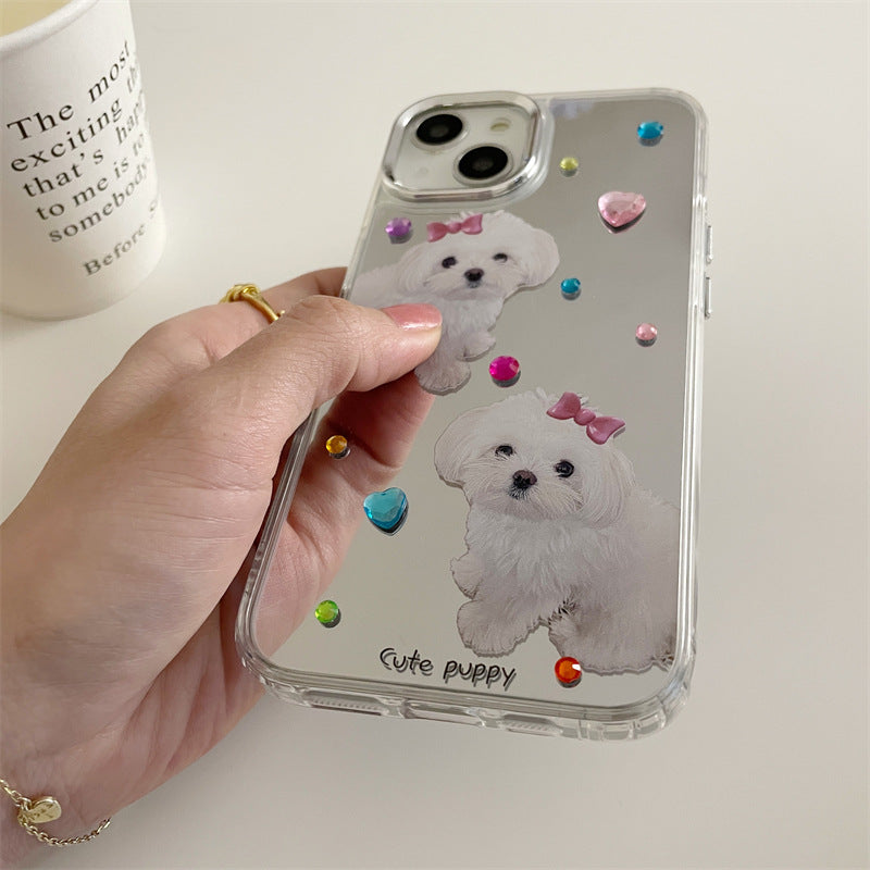 Cute Puppy Mirror Case