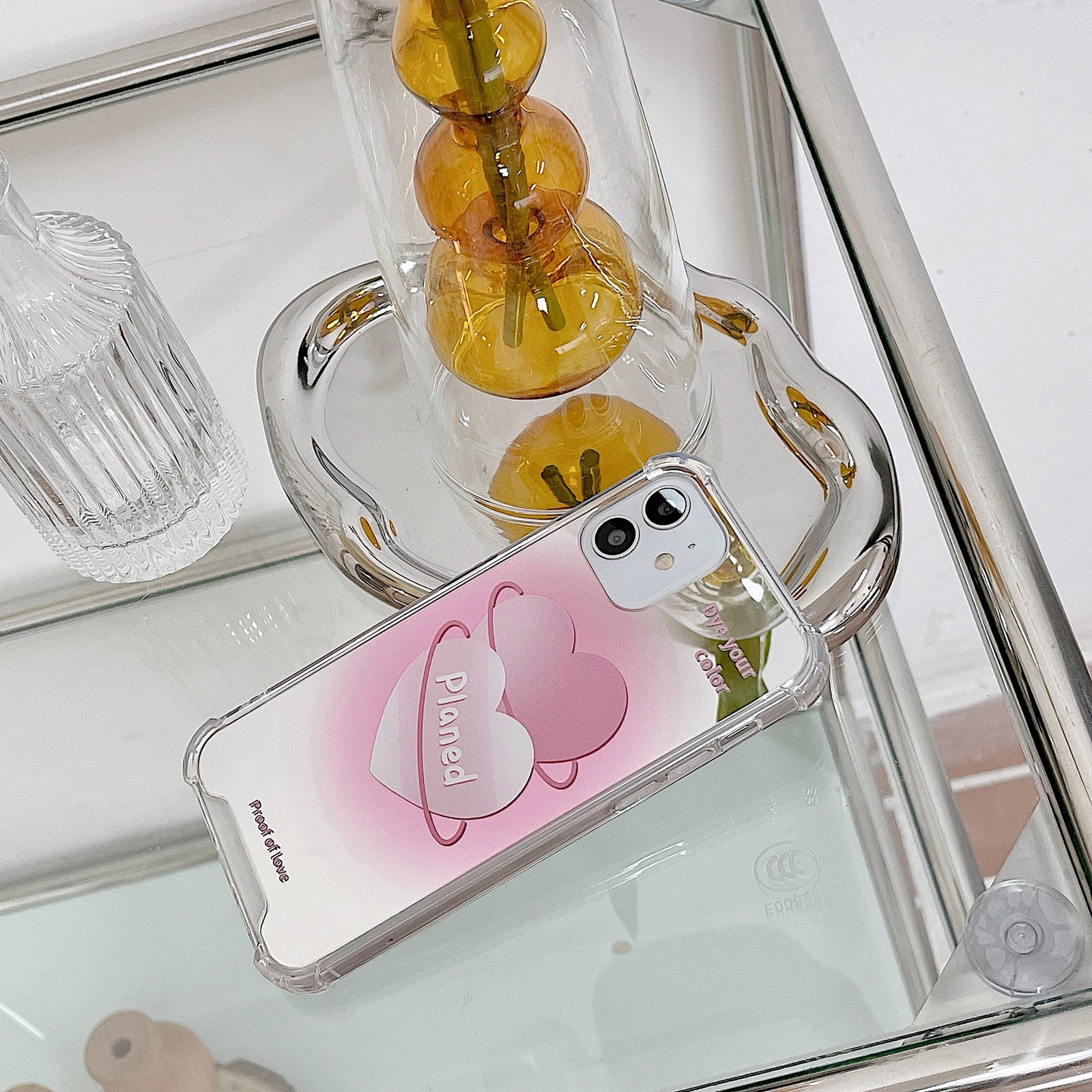 Heart Planet Mirror Case