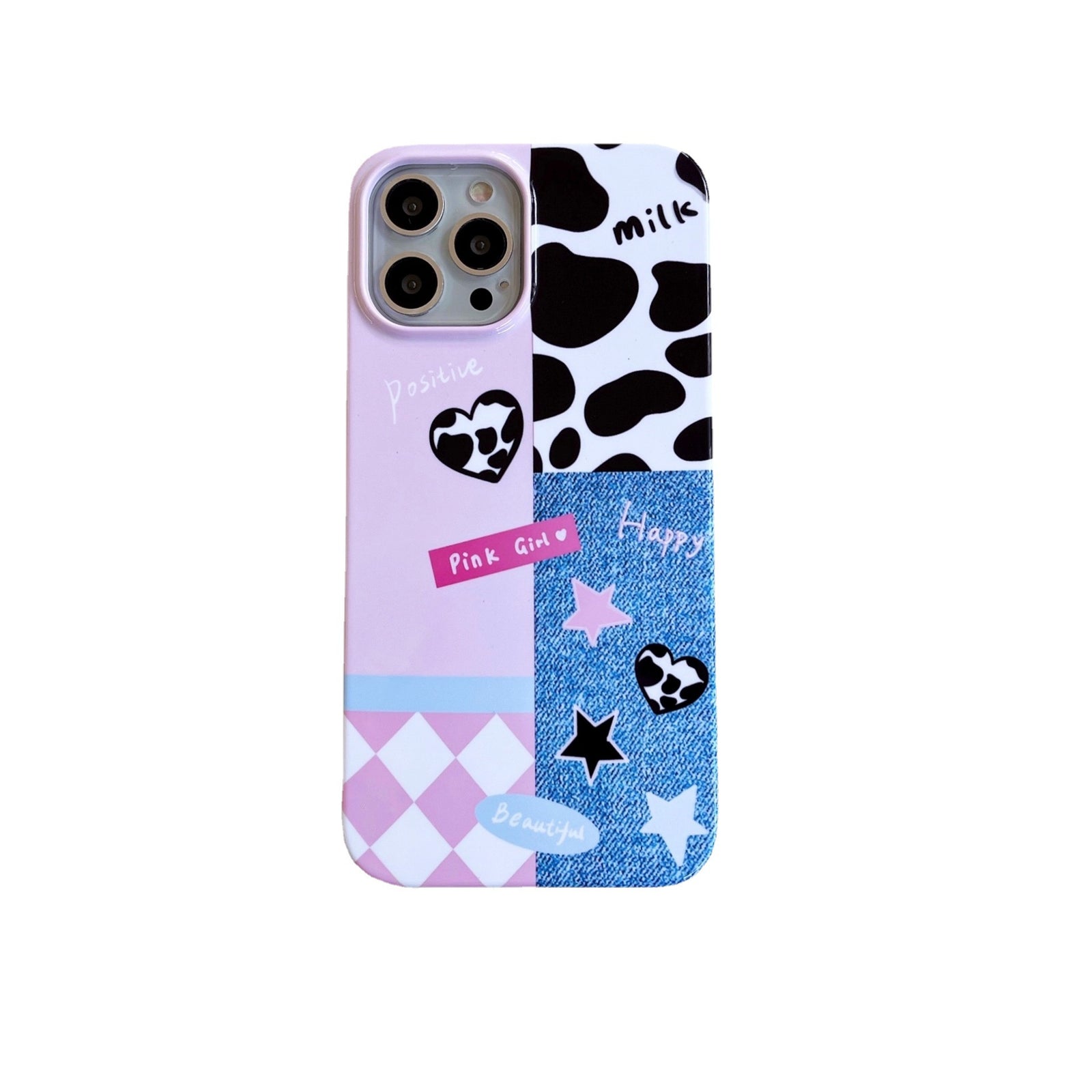 Cow Print Heart Case