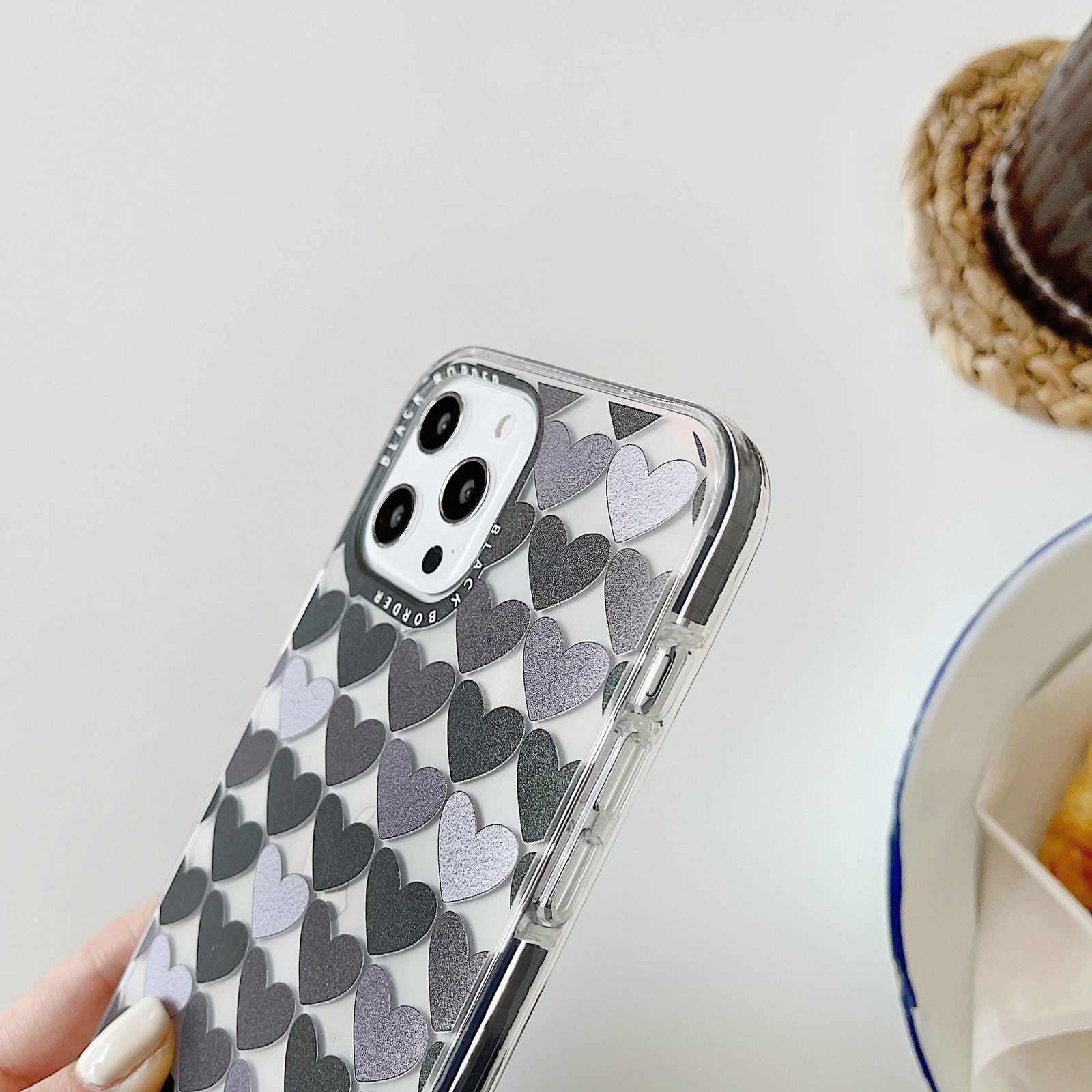 Heart Print Graphic iPhone Case