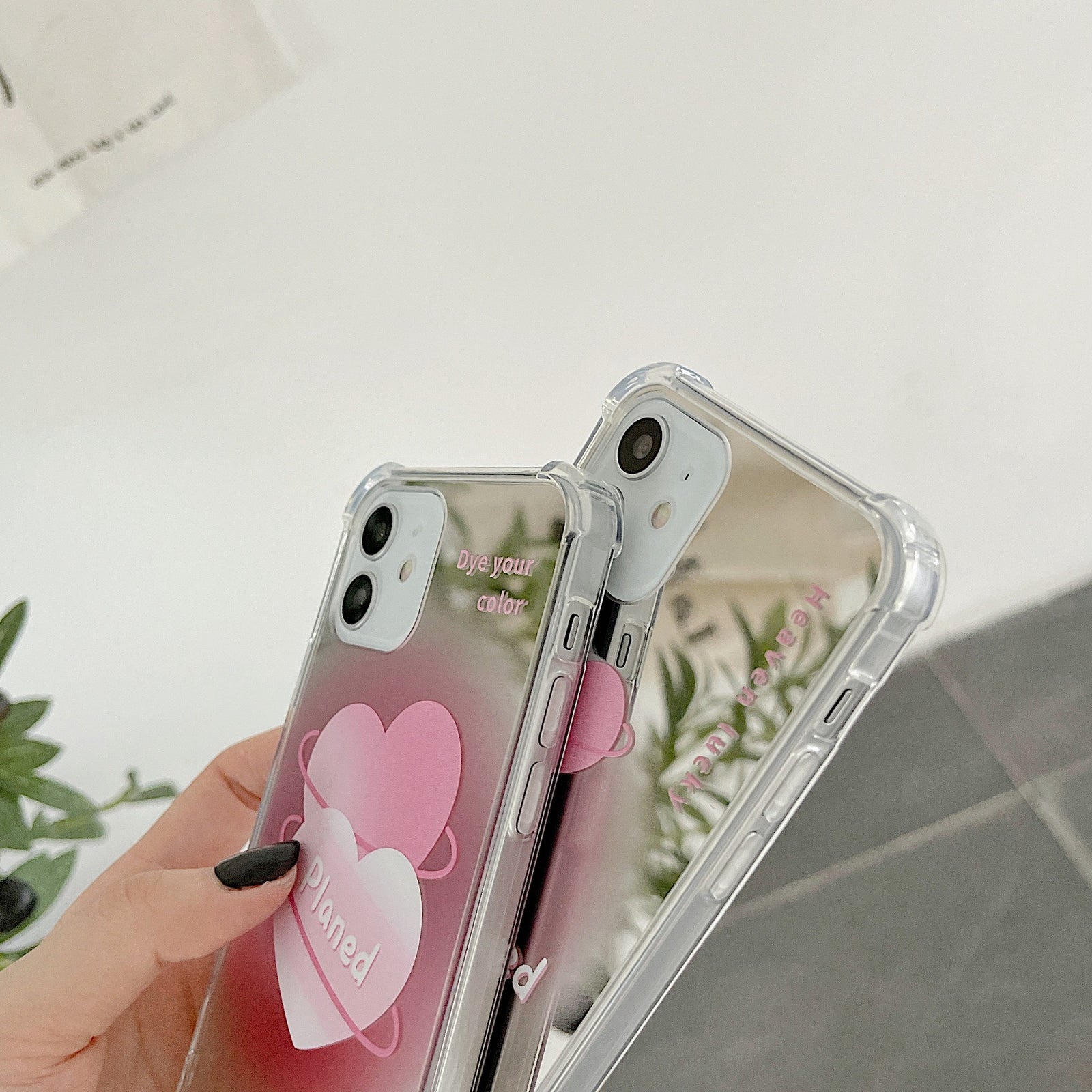 Heart Planet Mirror Case