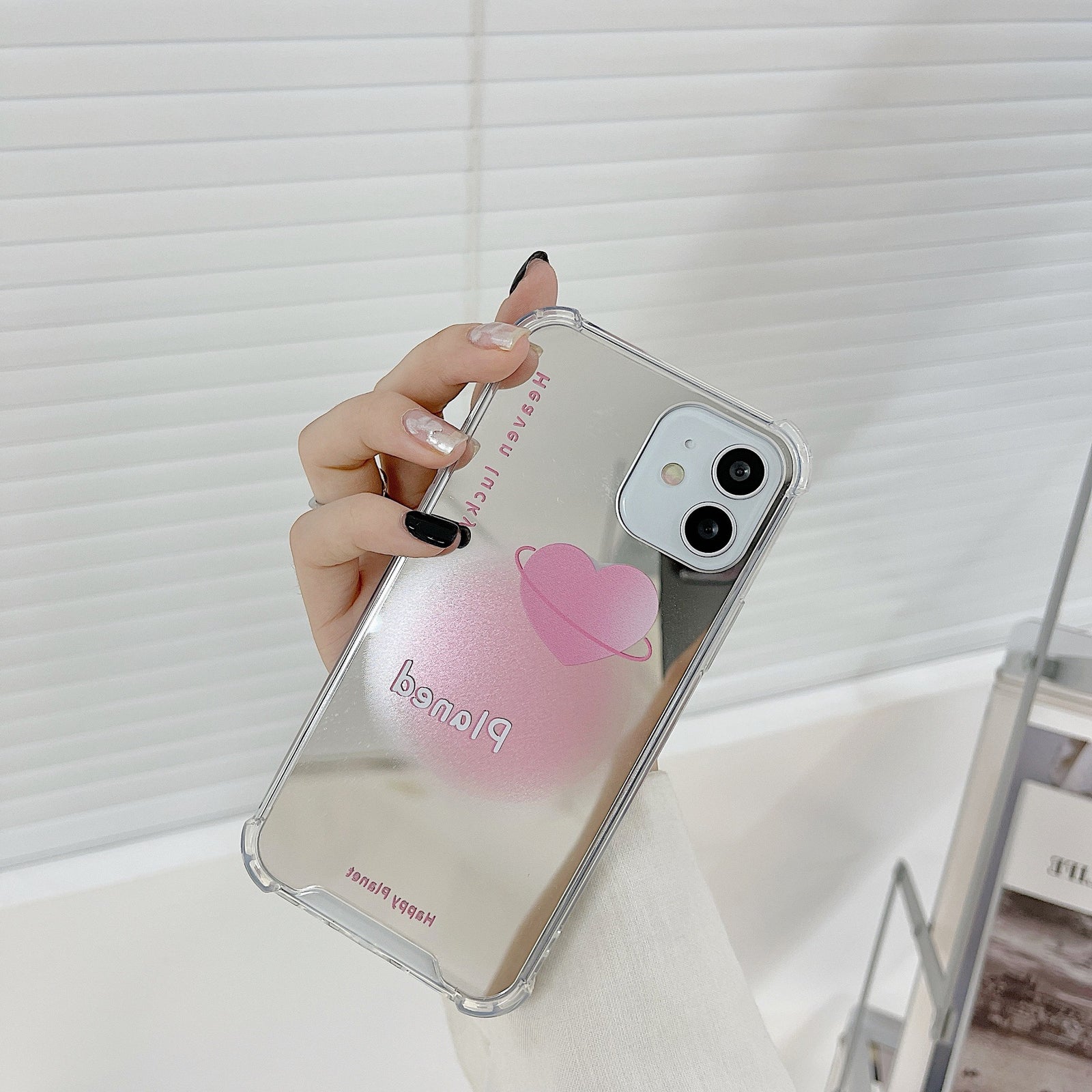 Heart Planet Mirror Case