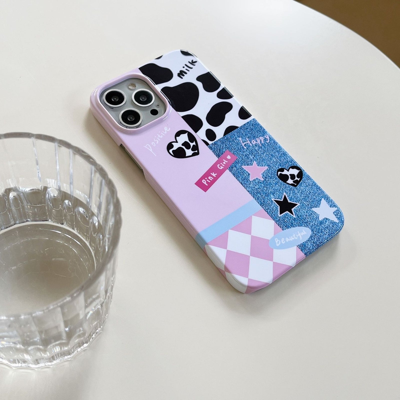 Cow Print Heart Case