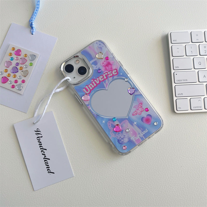 Universe Heart Mirror Case