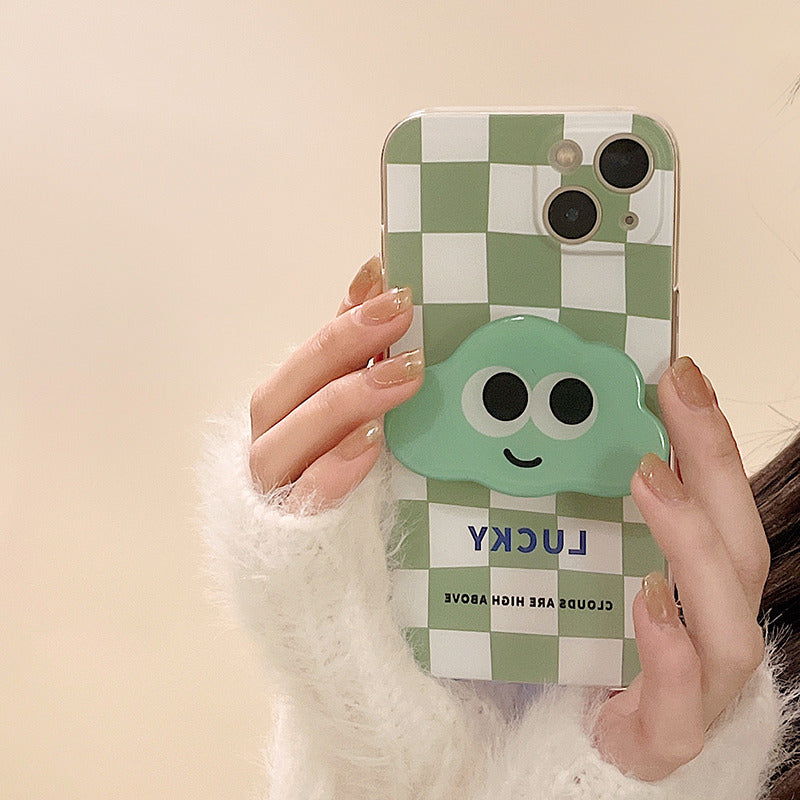 Green Clouds Plaid Case