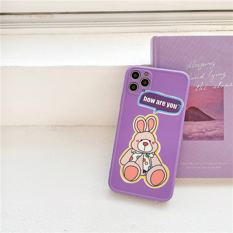 Are you kidding Purple Teddy iPhone Case