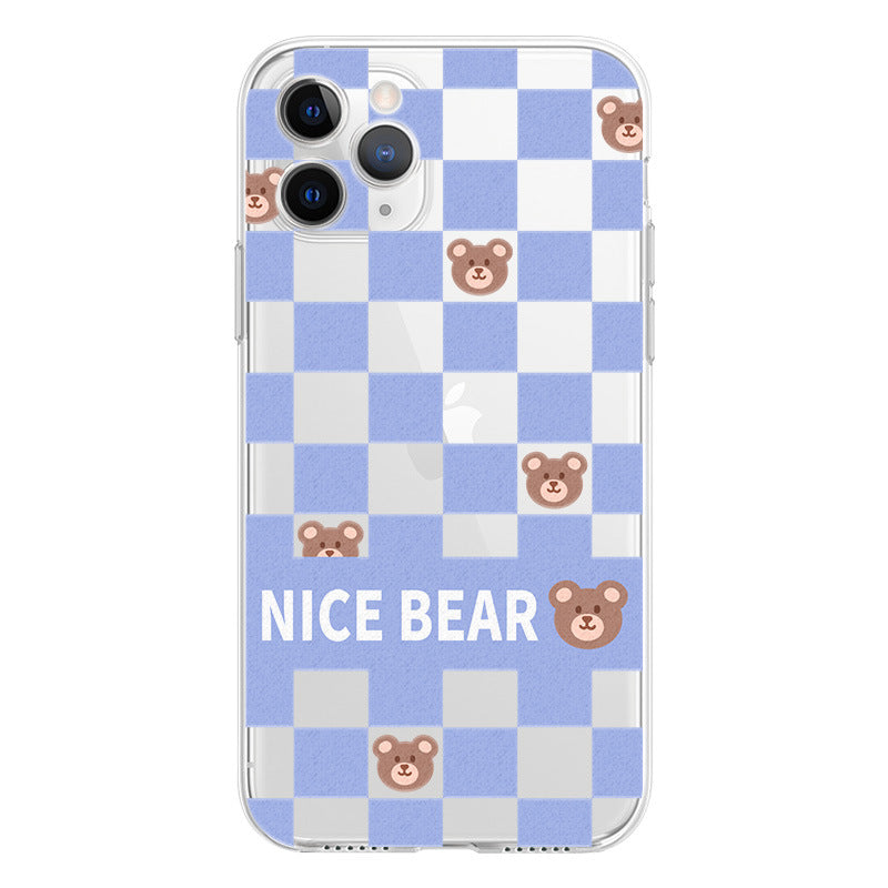 Purple Plaid Bear Case