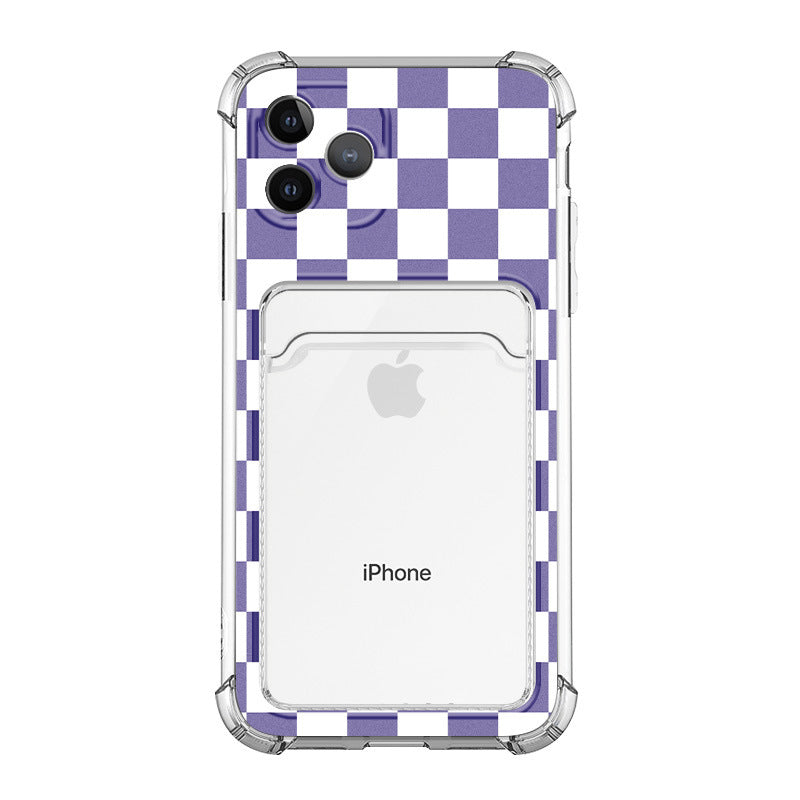 Purple Plaid Photo frame Case