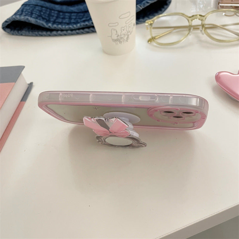 Pink Bow Mirror Case