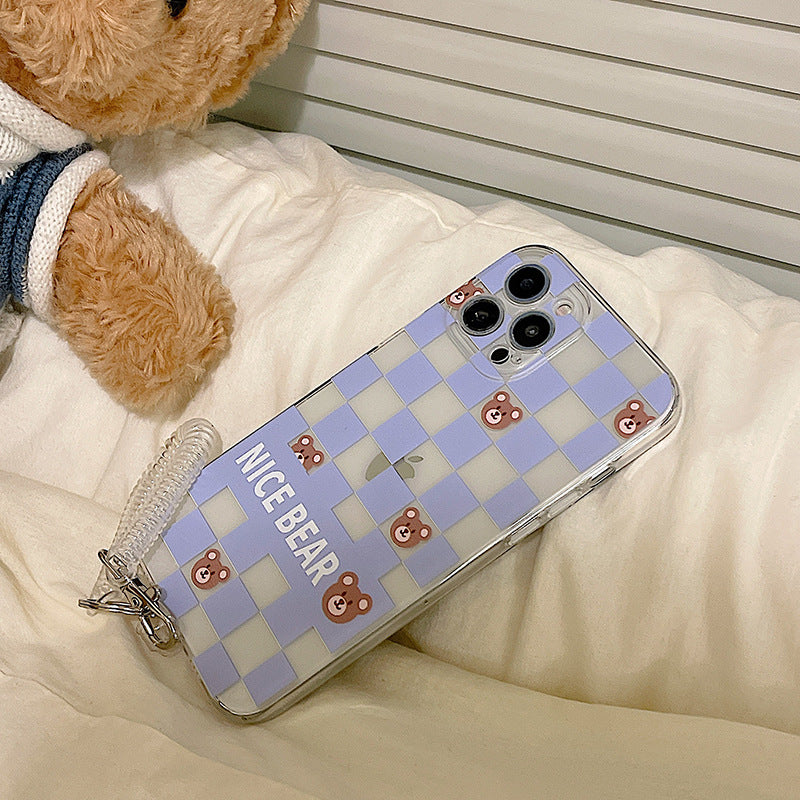 Purple Plaid Bear Case