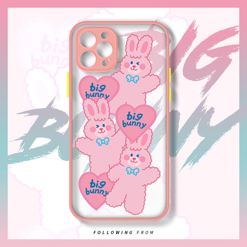 Lilac Big Bunny Transparent iPhone Case