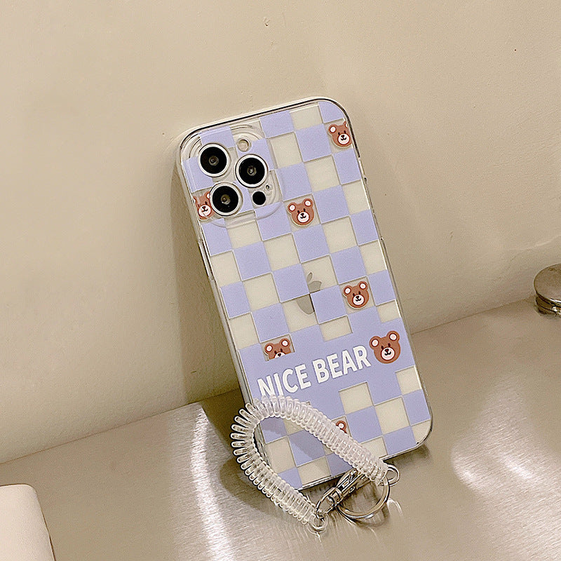 Purple Plaid Bear Case