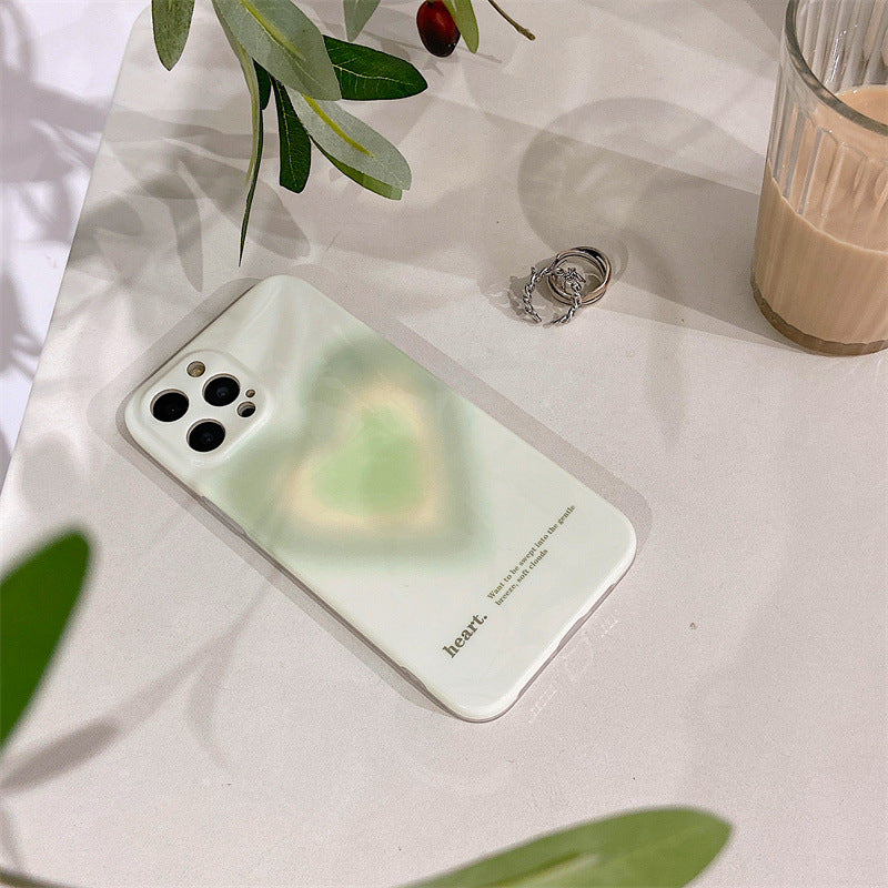 Green Gradient Heart Case