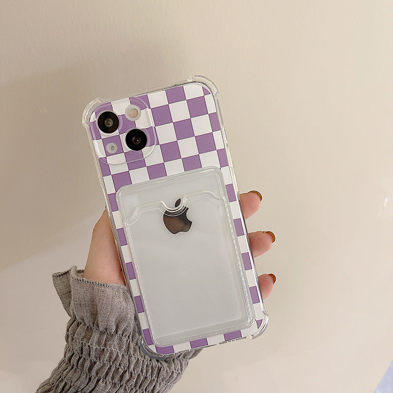 Purple Plaid Photo frame Case