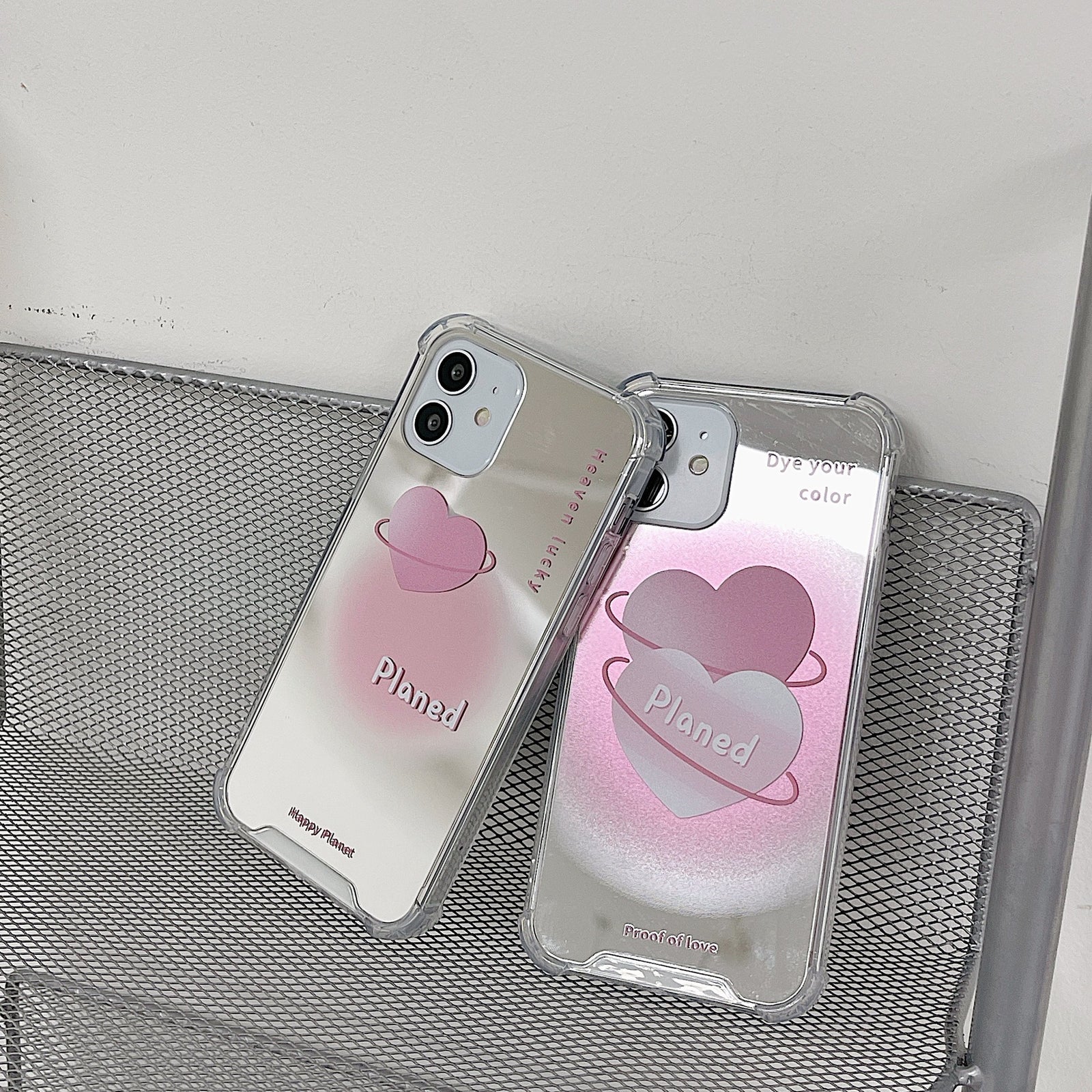 Heart Planet Mirror Case