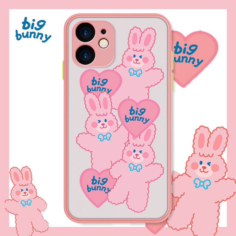 Lilac Big Bunny Transparent iPhone Case