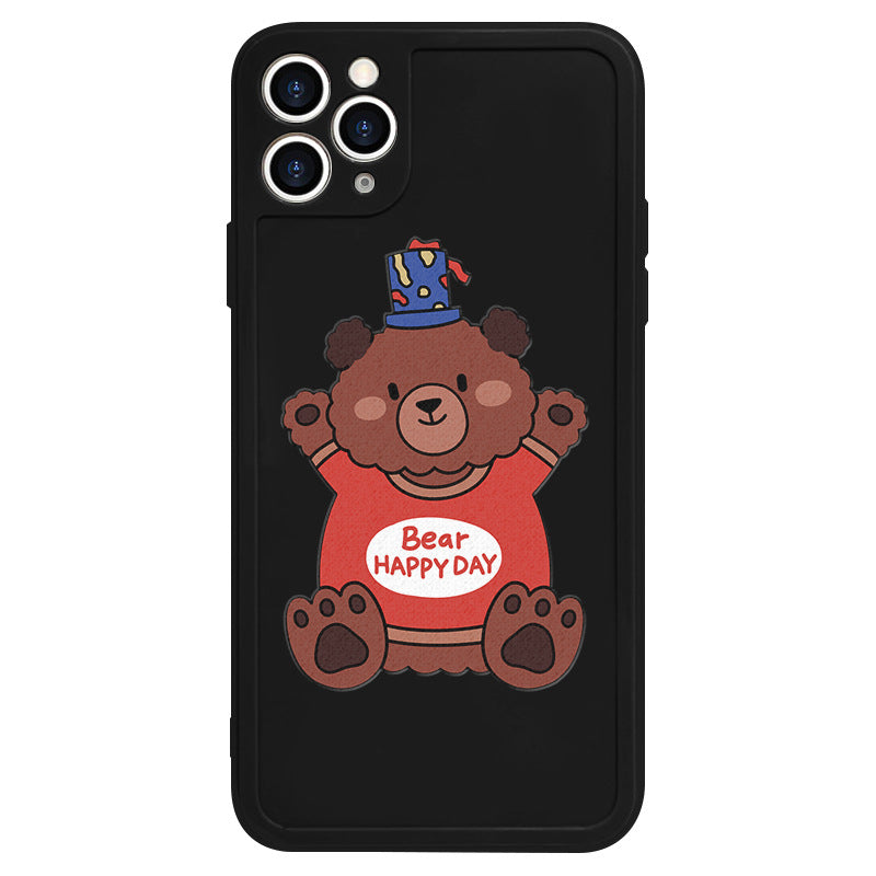 Bear Happy Day Graphic iPhone Case