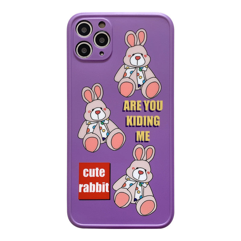 Are you kidding Purple Teddy iPhone Case