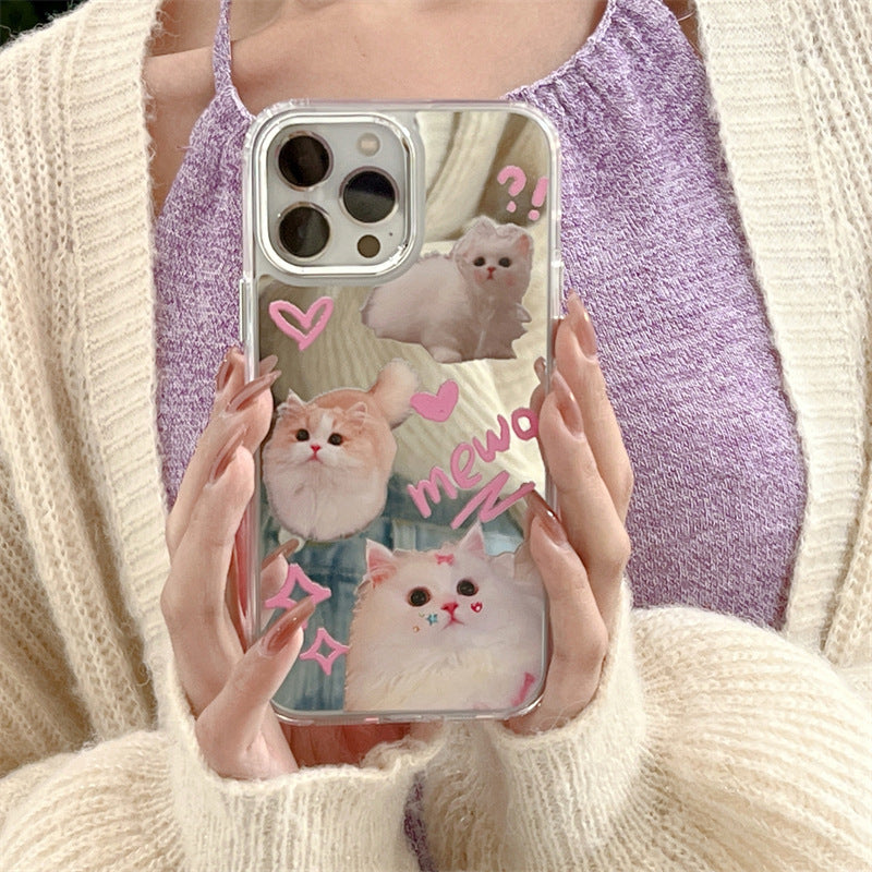 Doodle Kitten Mirror Case