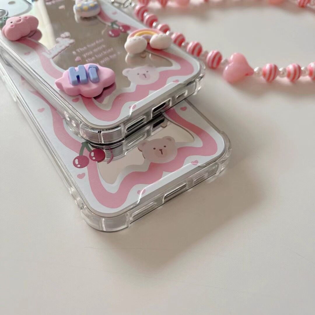 Bunny Cloud Marble Chain Case