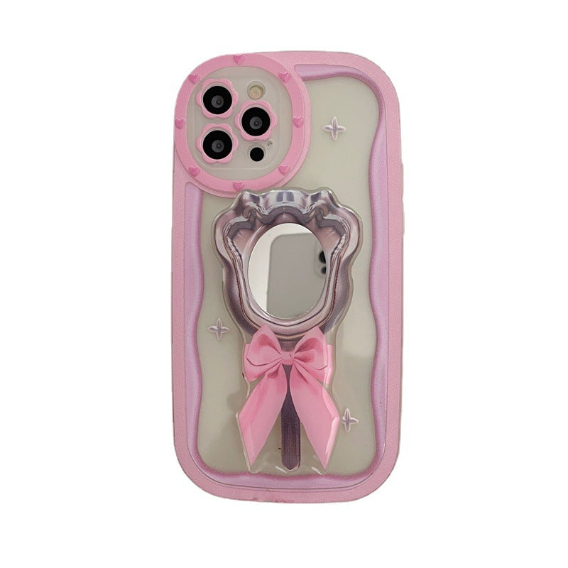 Pink Bow Mirror Case