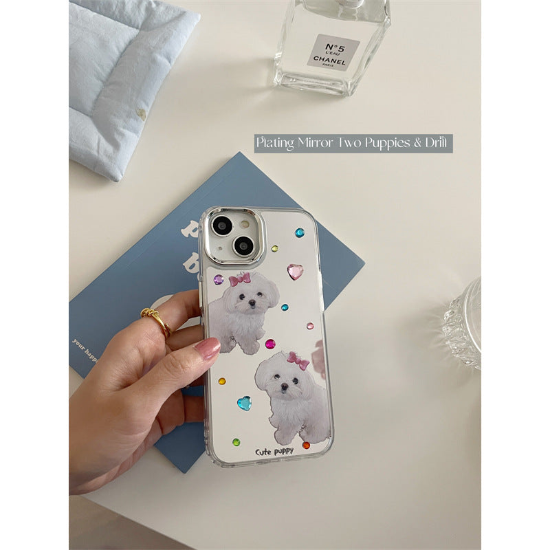 Cute Puppy Mirror Case