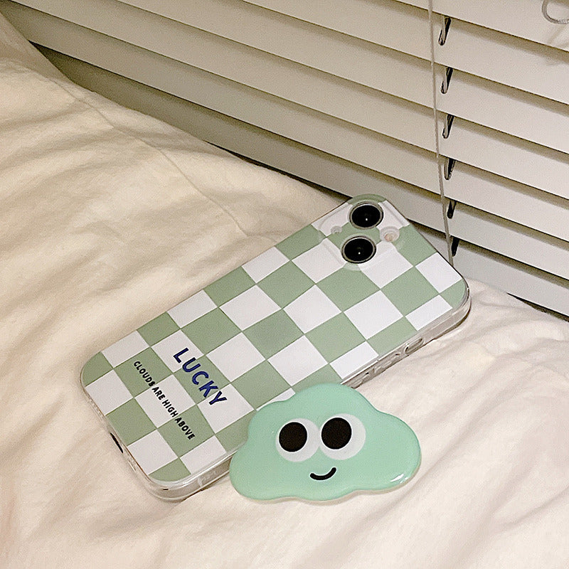 Green Clouds Plaid Case