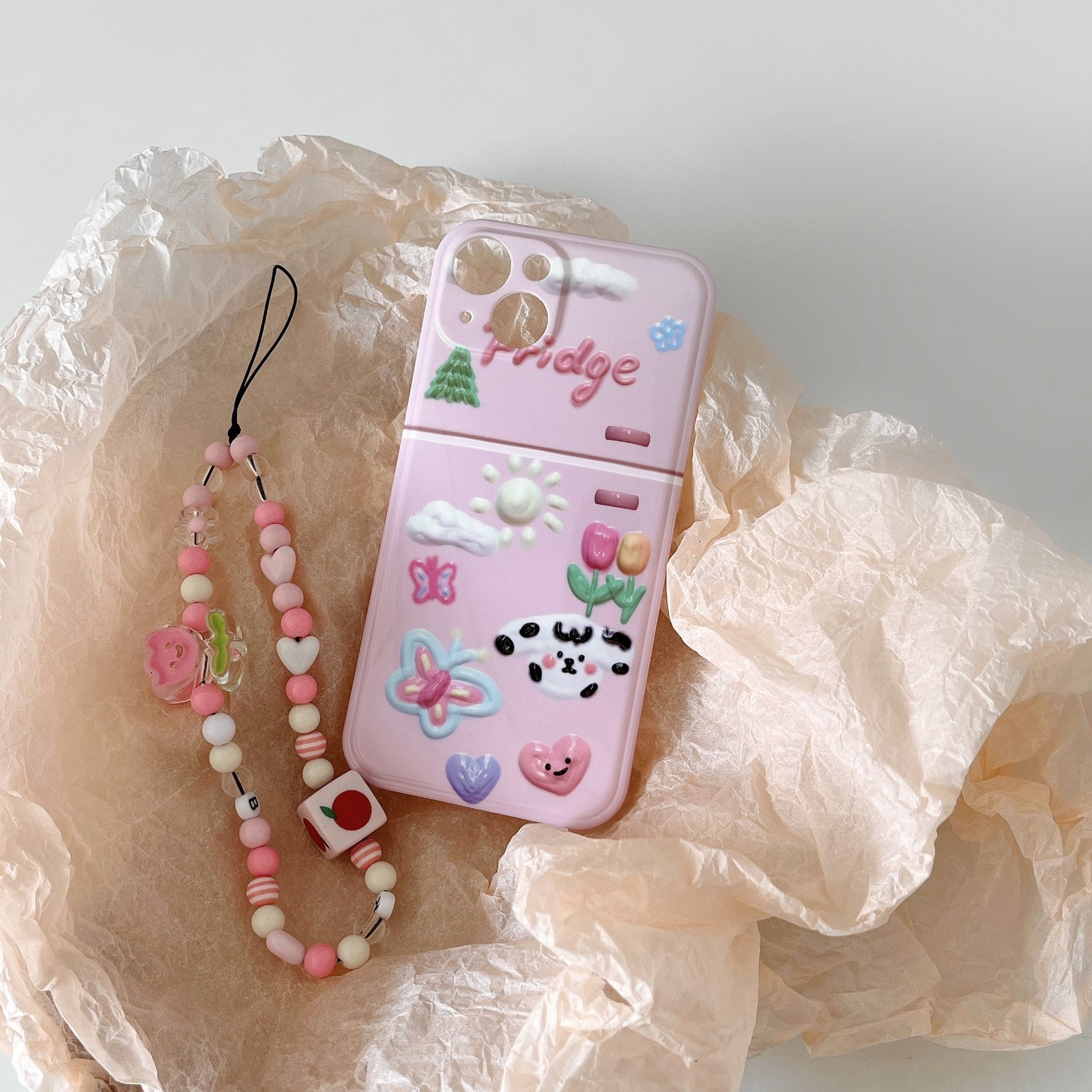 Summer Doodling Marble Chain Case