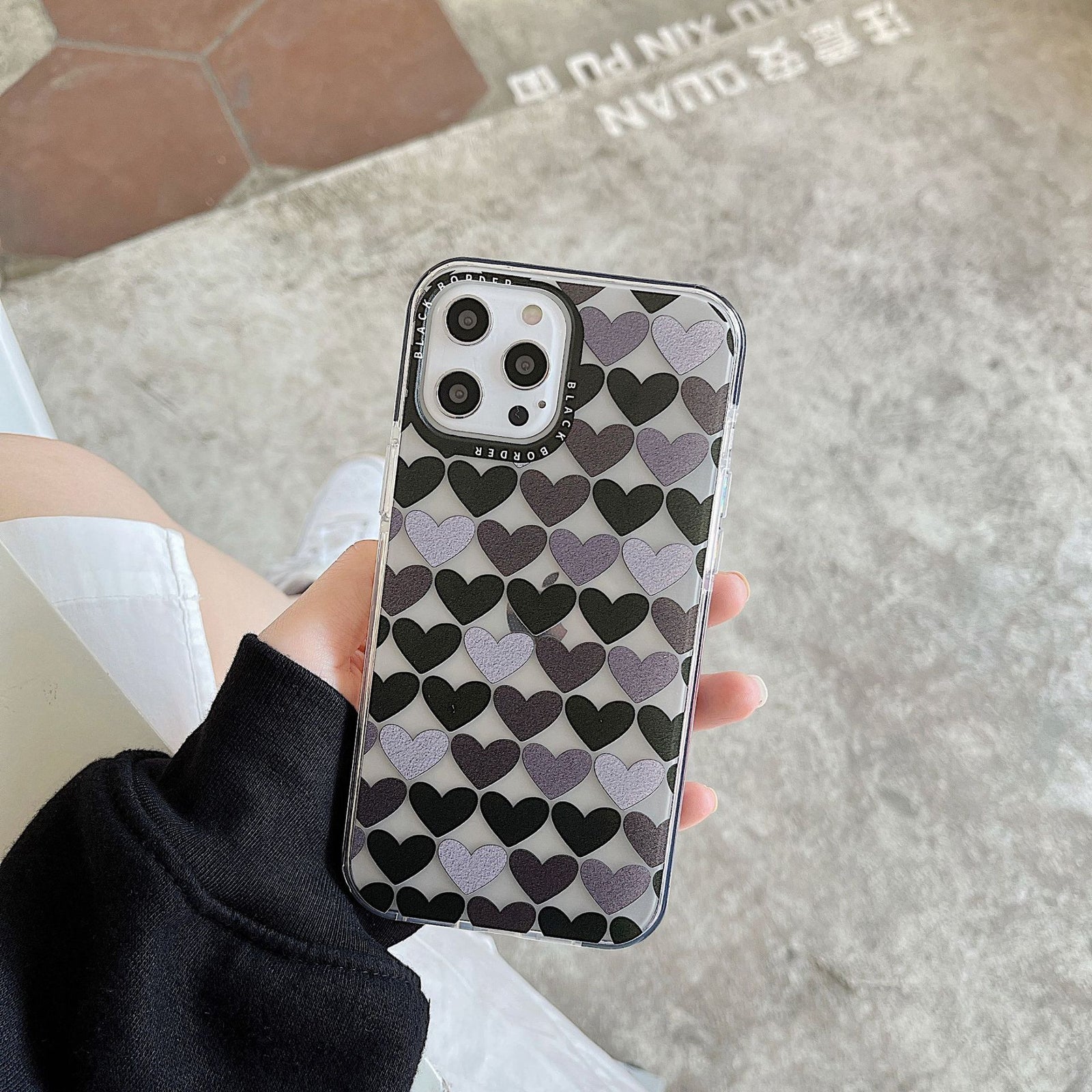 Heart Print Graphic iPhone Case