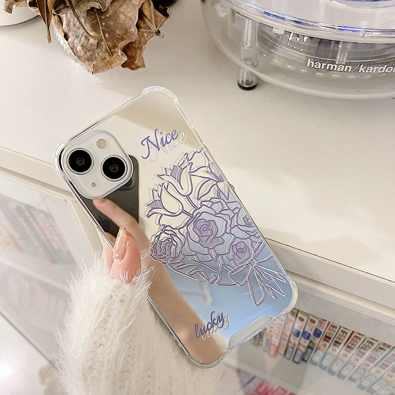 Purple Mirror Floral Case