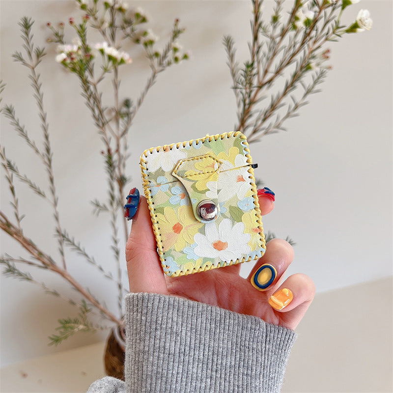 Yellow Floral Bush Button Bag