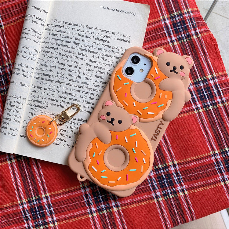 Donut Bear Silicone iPhone Case