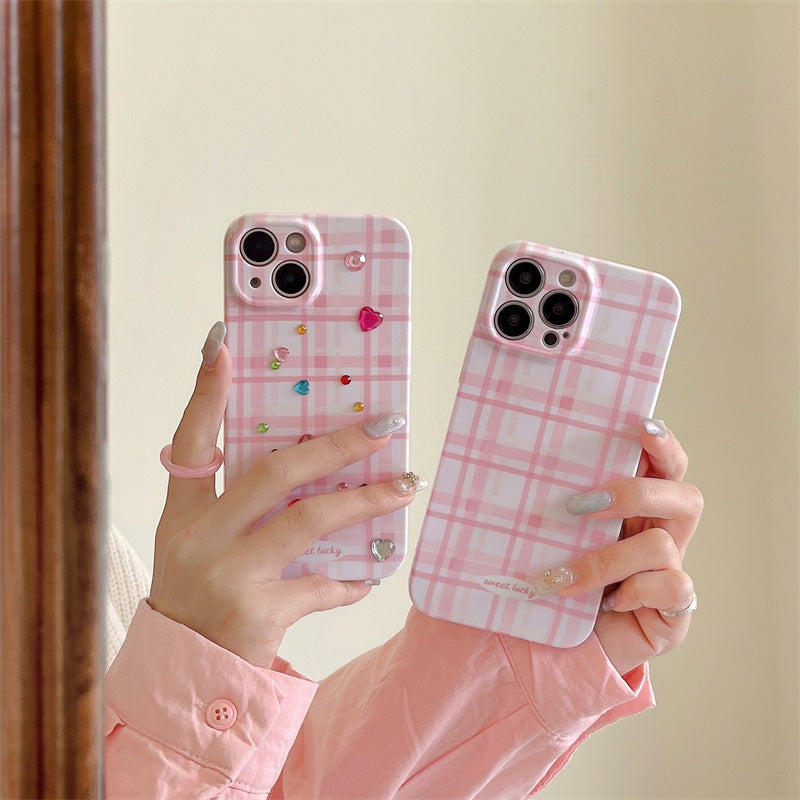 Diamond Heart Plaid Case