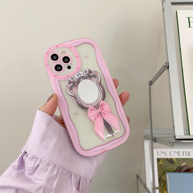 Pink Bow Mirror Case